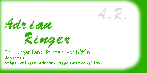 adrian ringer business card